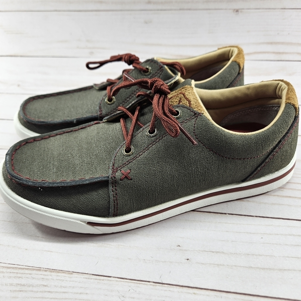 Twisted X Casual Shoes Womens Kicks Lace‎ Up 6.5 M Gray Red WCA0030